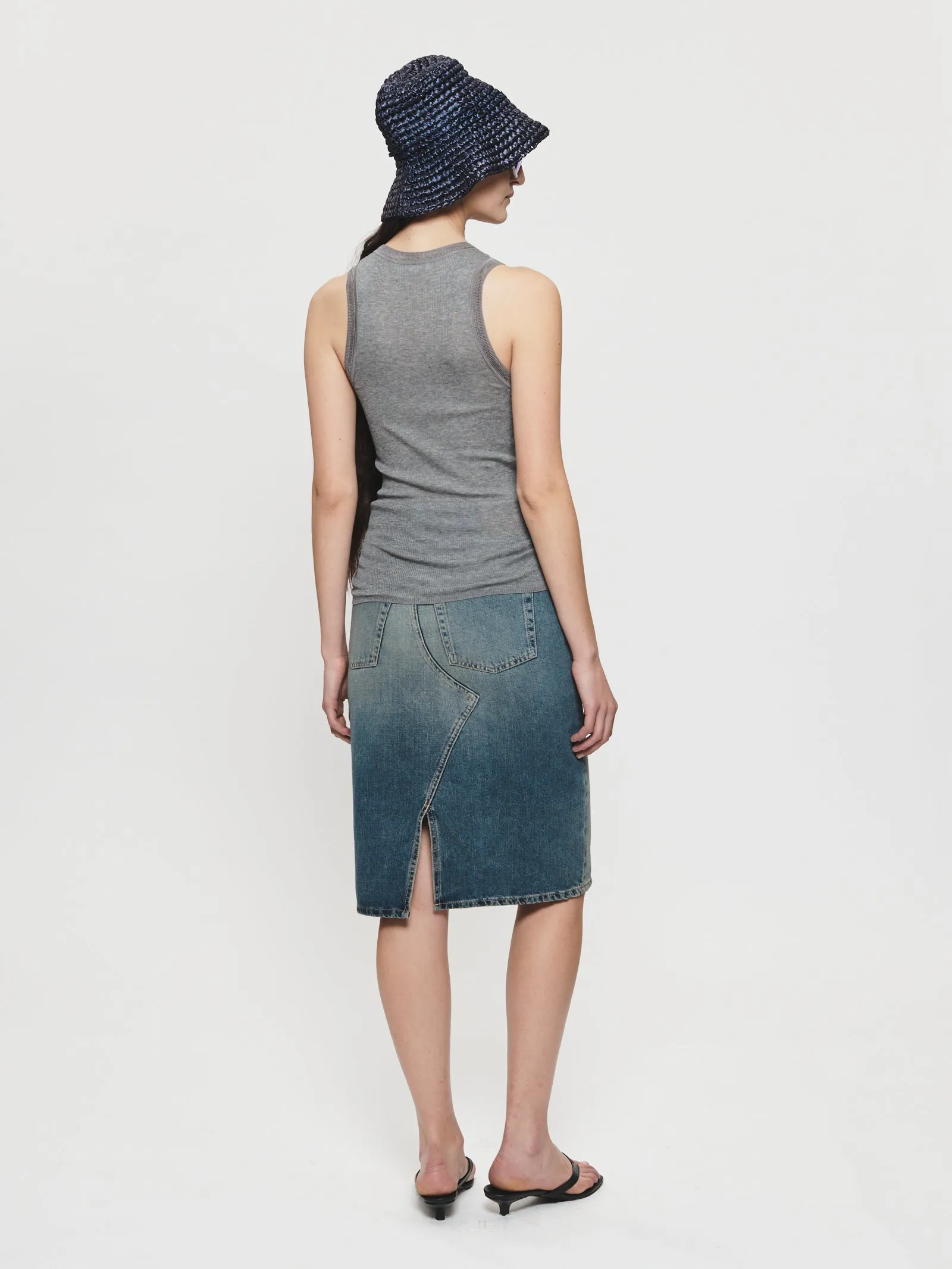 Denim Skirt Used Blue sold by 6397 product image thumbnail 3