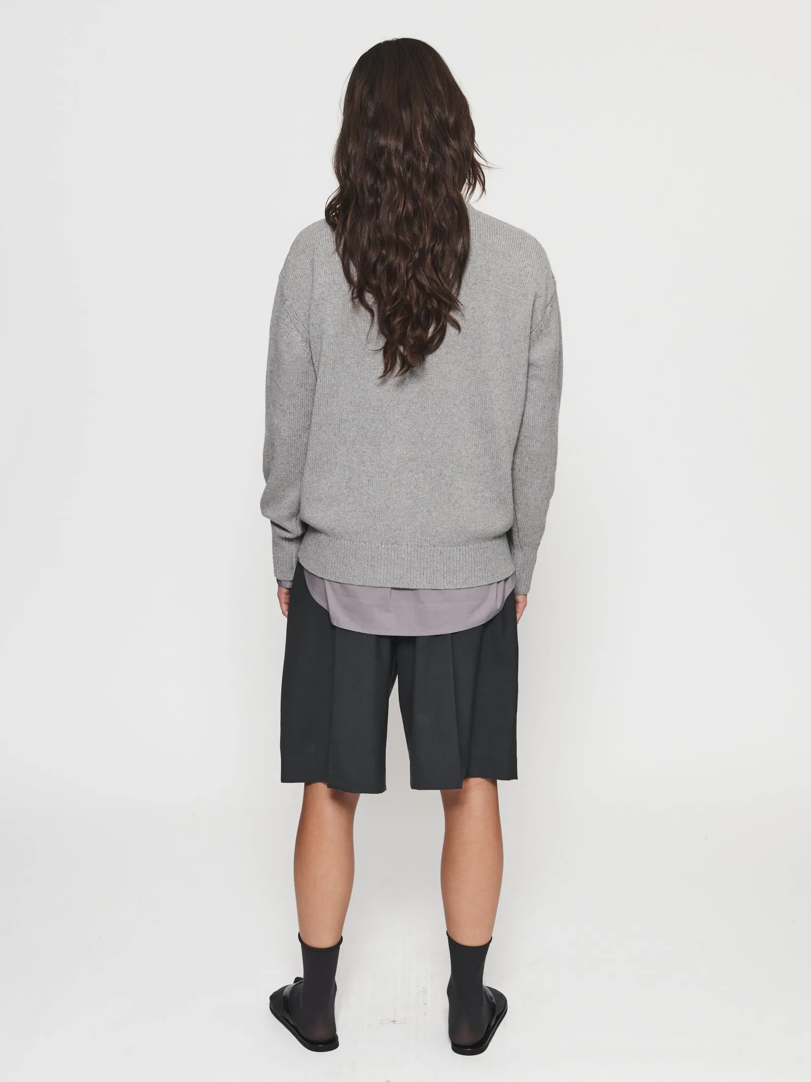 Oversized V-Neck in Fog sold by 6397 product image thumbnail 3
