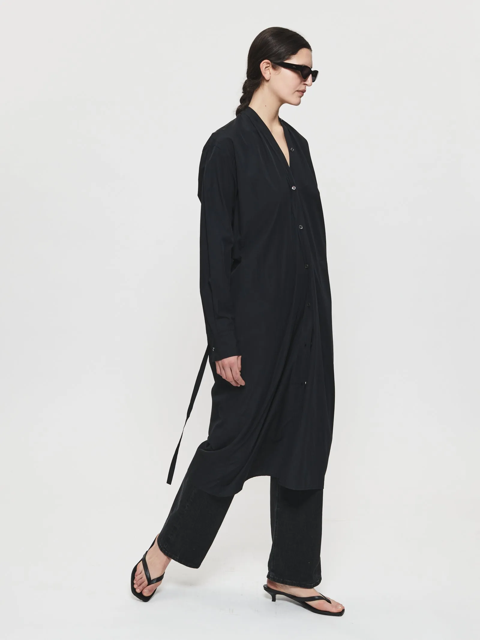 Collarless Shirtdress Black sold by 6397 product image thumbnail 2