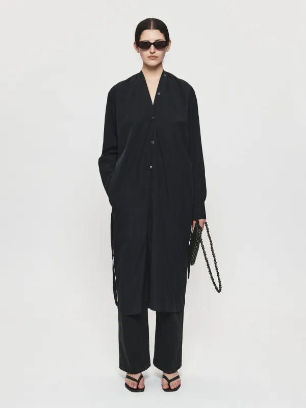 Collarless Shirtdress Black sold by 6397