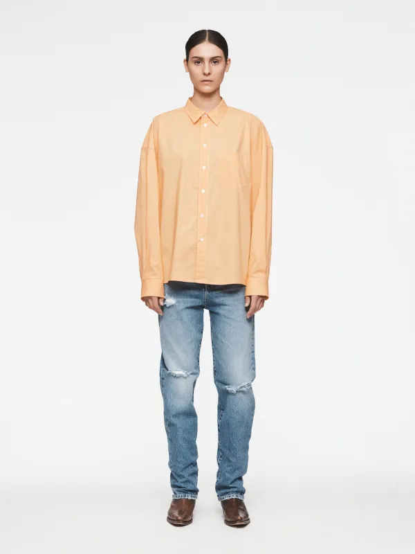 Shirred Uniform Top in Tangerine sold by 6397