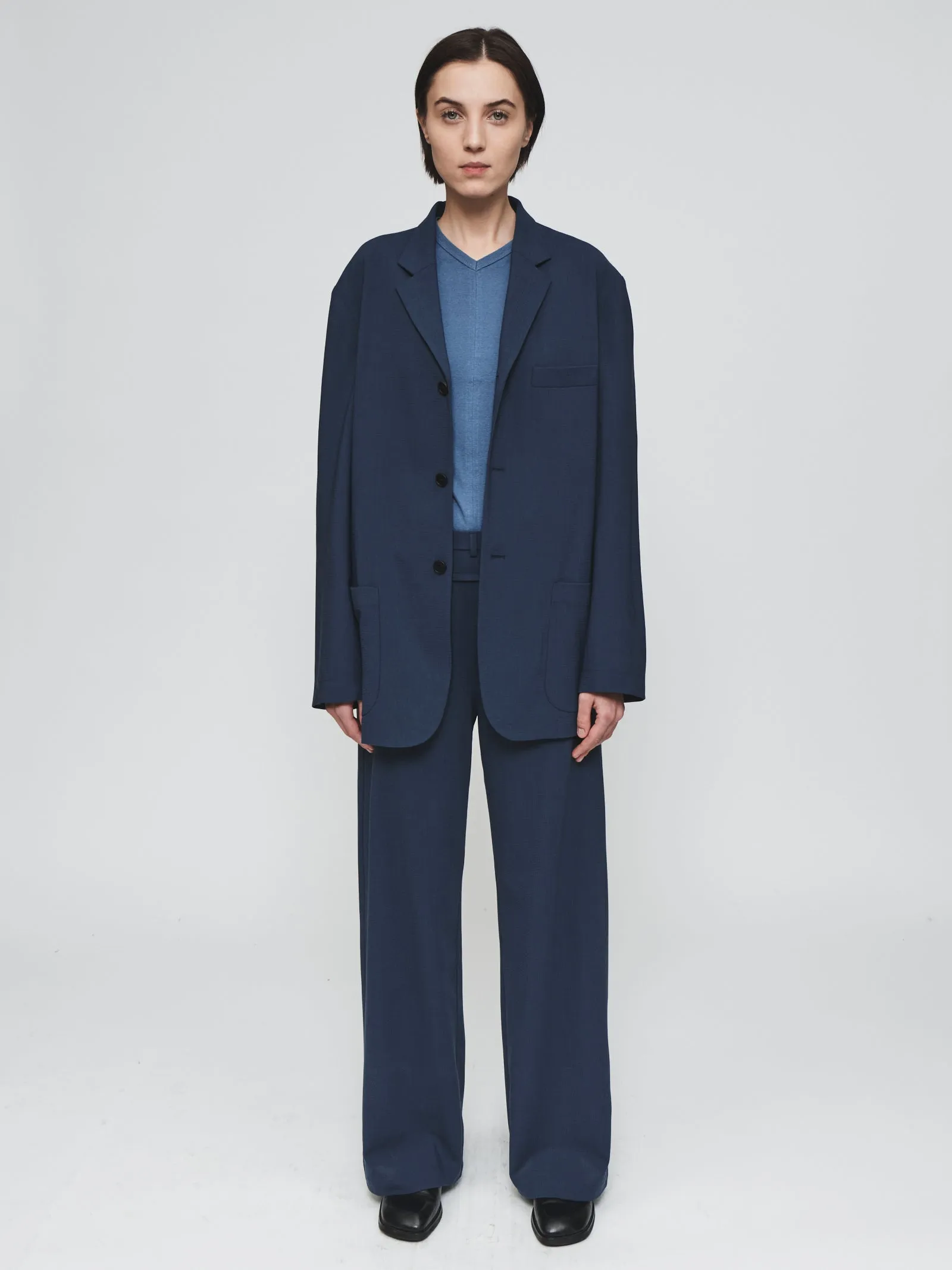 Oversized 3-Button Blazer in Bluestone sold by 6397