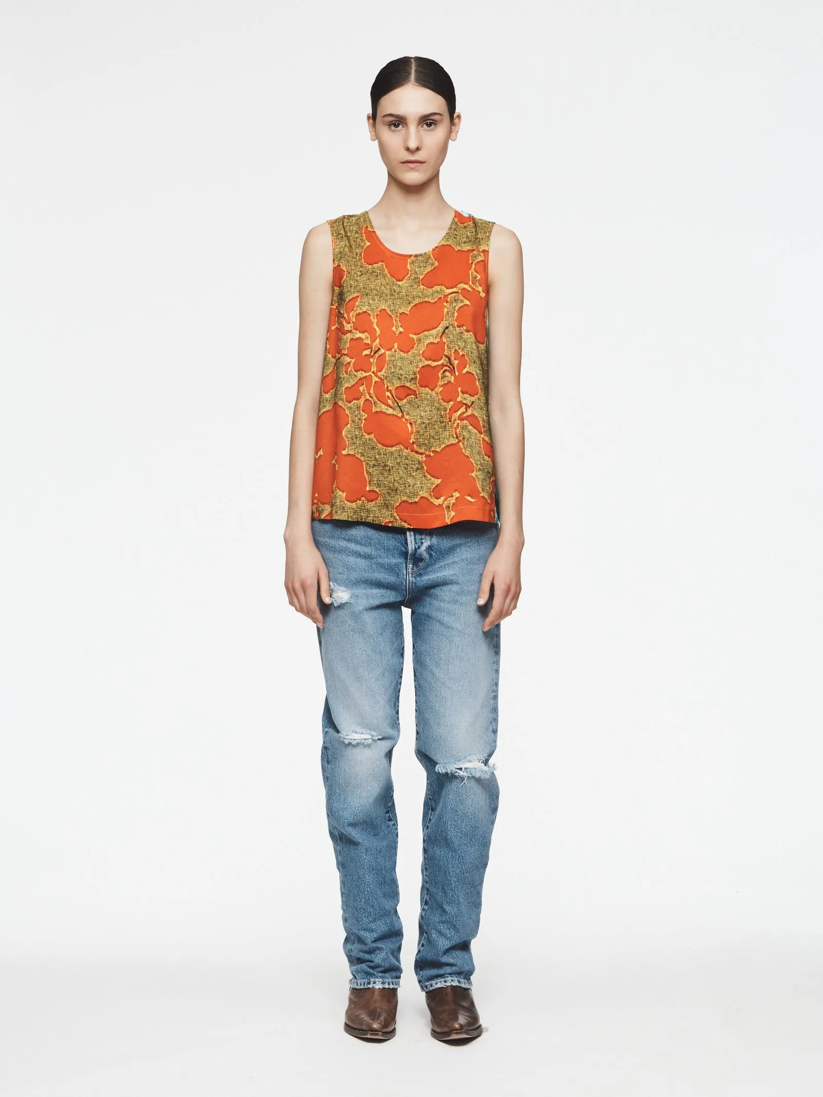 Contrast Floral Tank in Fire & Ice Floral sold by 6397 product image thumbnail 2