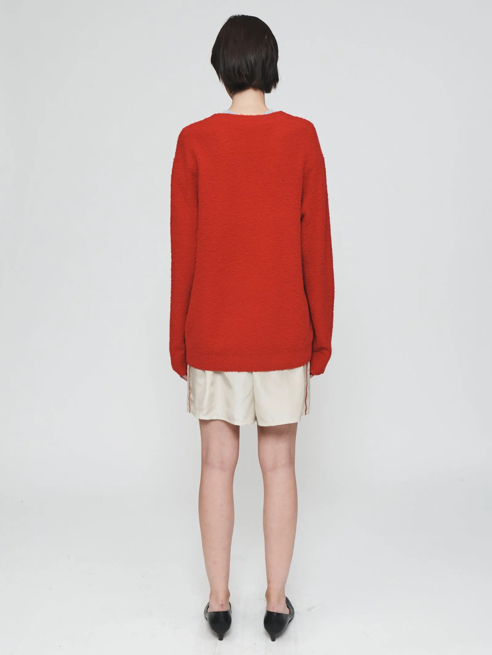 Nubby V-Neck in Rouge sold by 6397 product image thumbnail 3