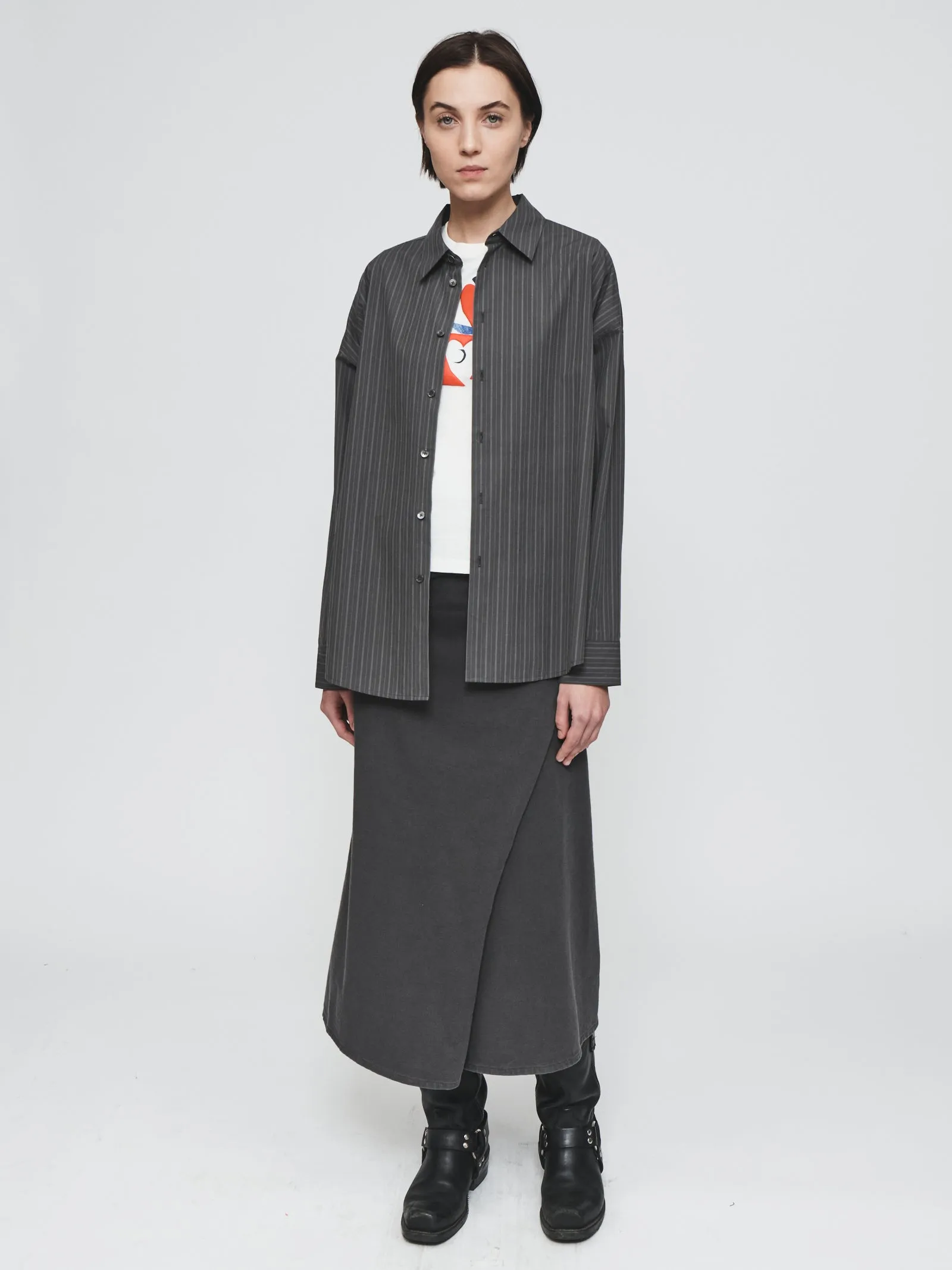 Clean Uniform Shirt in Washed Black sold by 6397