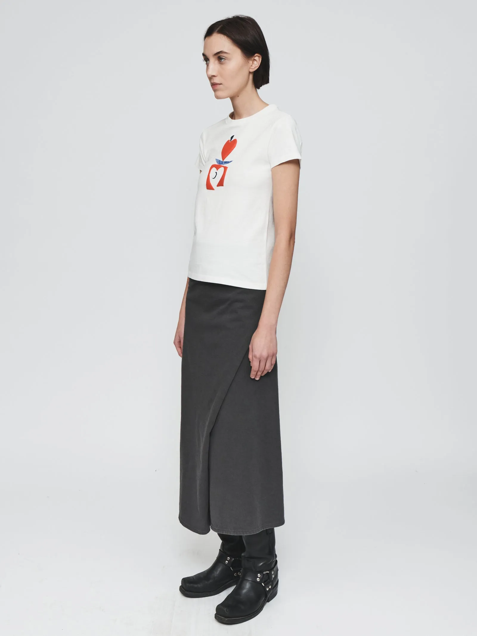 Draped Wrap Skirt in Washed Black sold by 6397 product image thumbnail 2