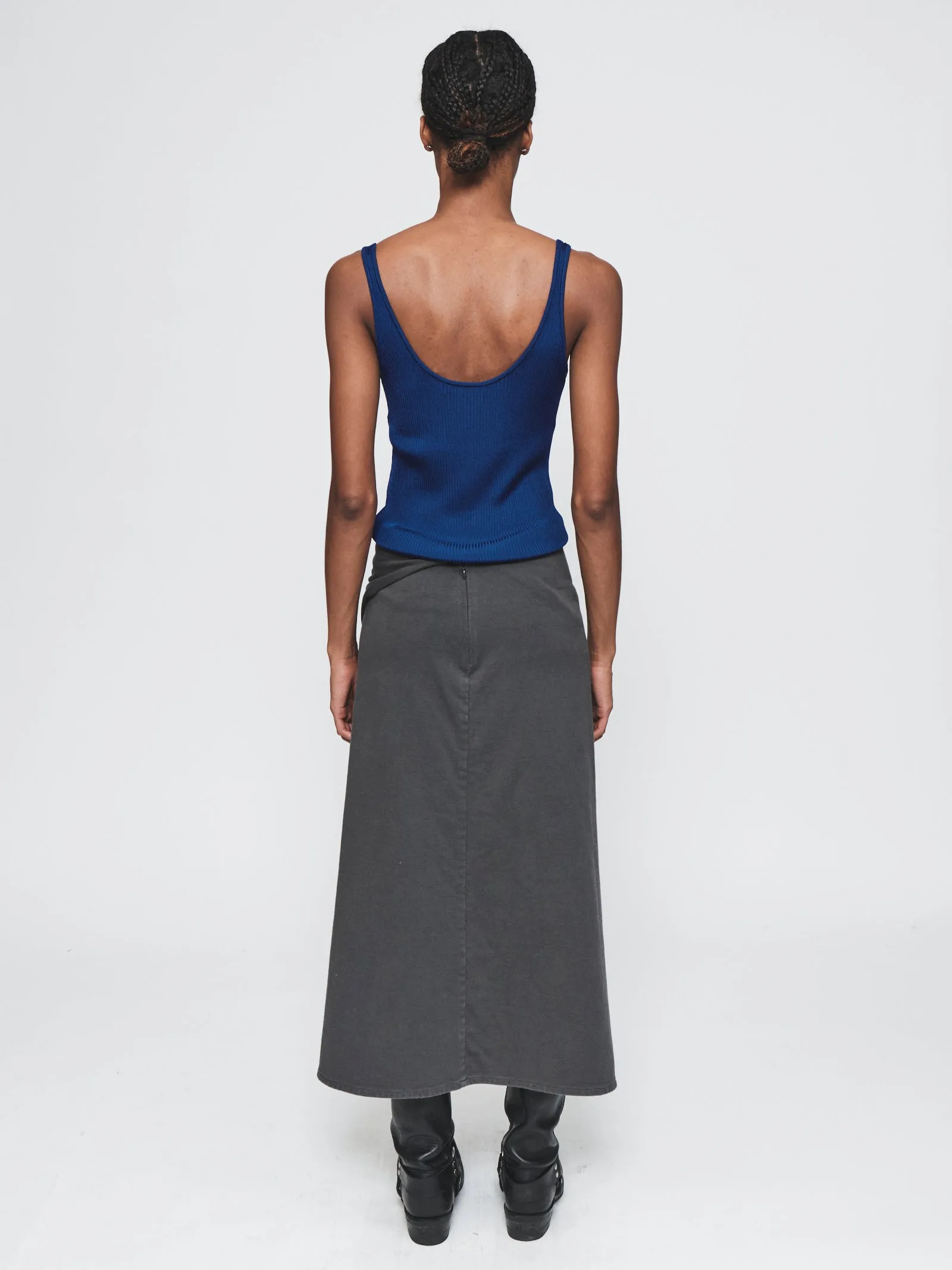Draped Wrap Skirt in Washed Black sold by 6397 product image thumbnail 5