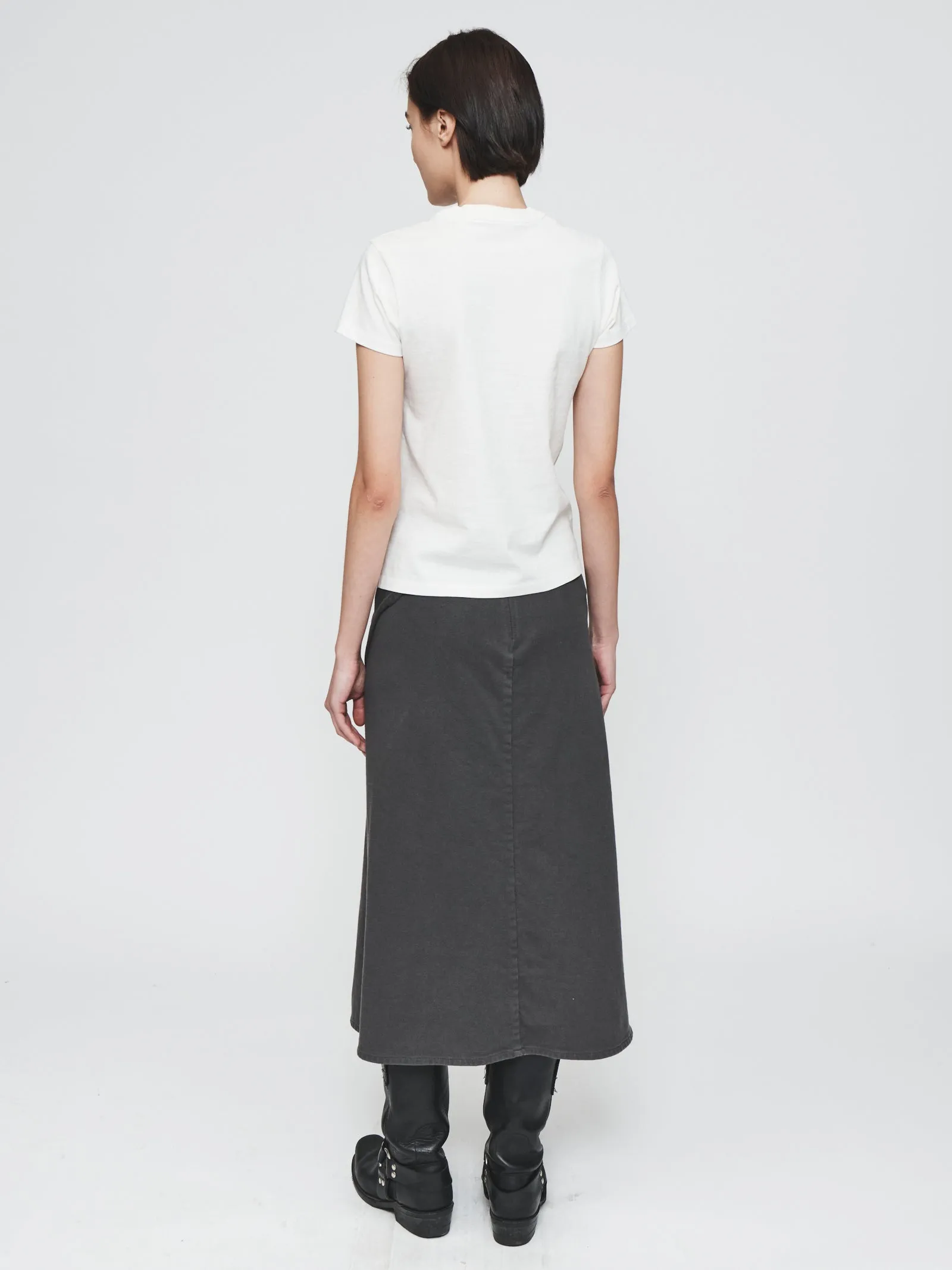 Draped Wrap Skirt in Washed Black sold by 6397 product image thumbnail 3