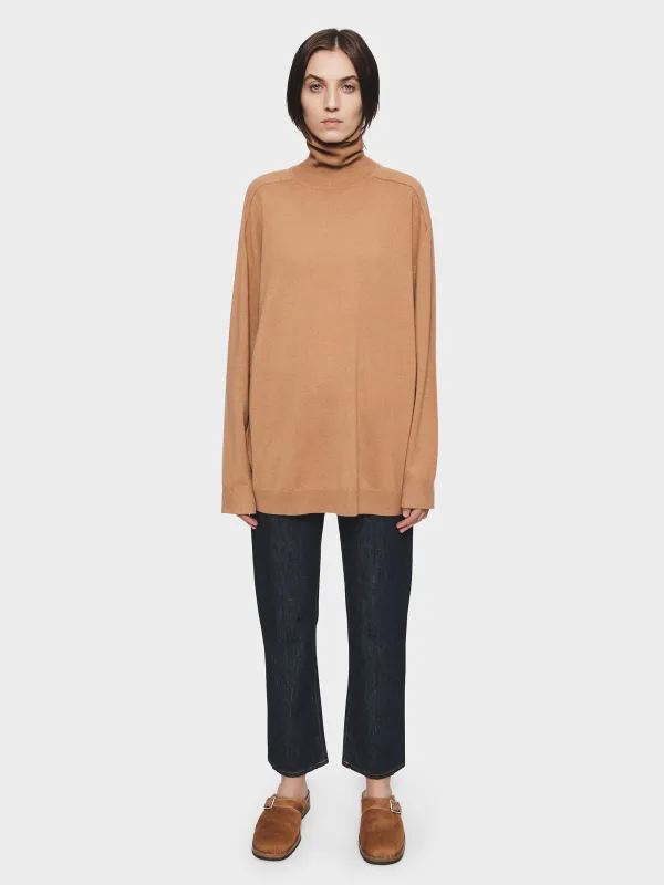 Slouchy T-Neck in Camel sold by 6397
