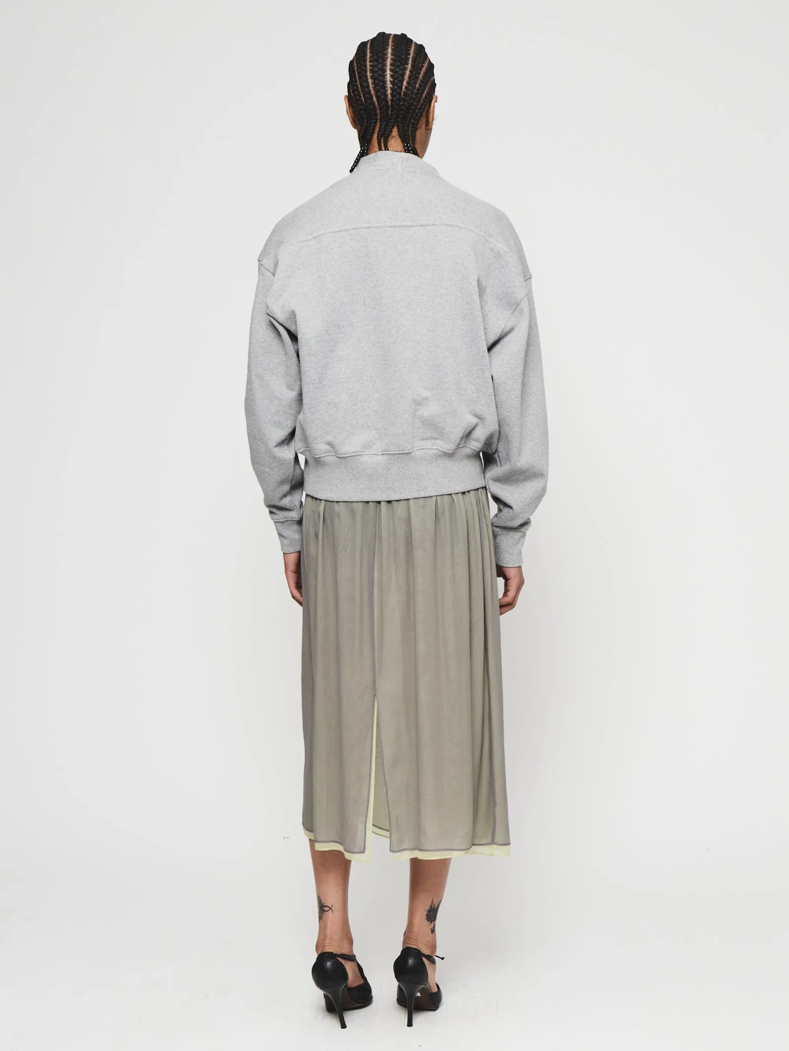 Sweatshirt Cardigan in Heather Grey sold by 6397 product image thumbnail 3