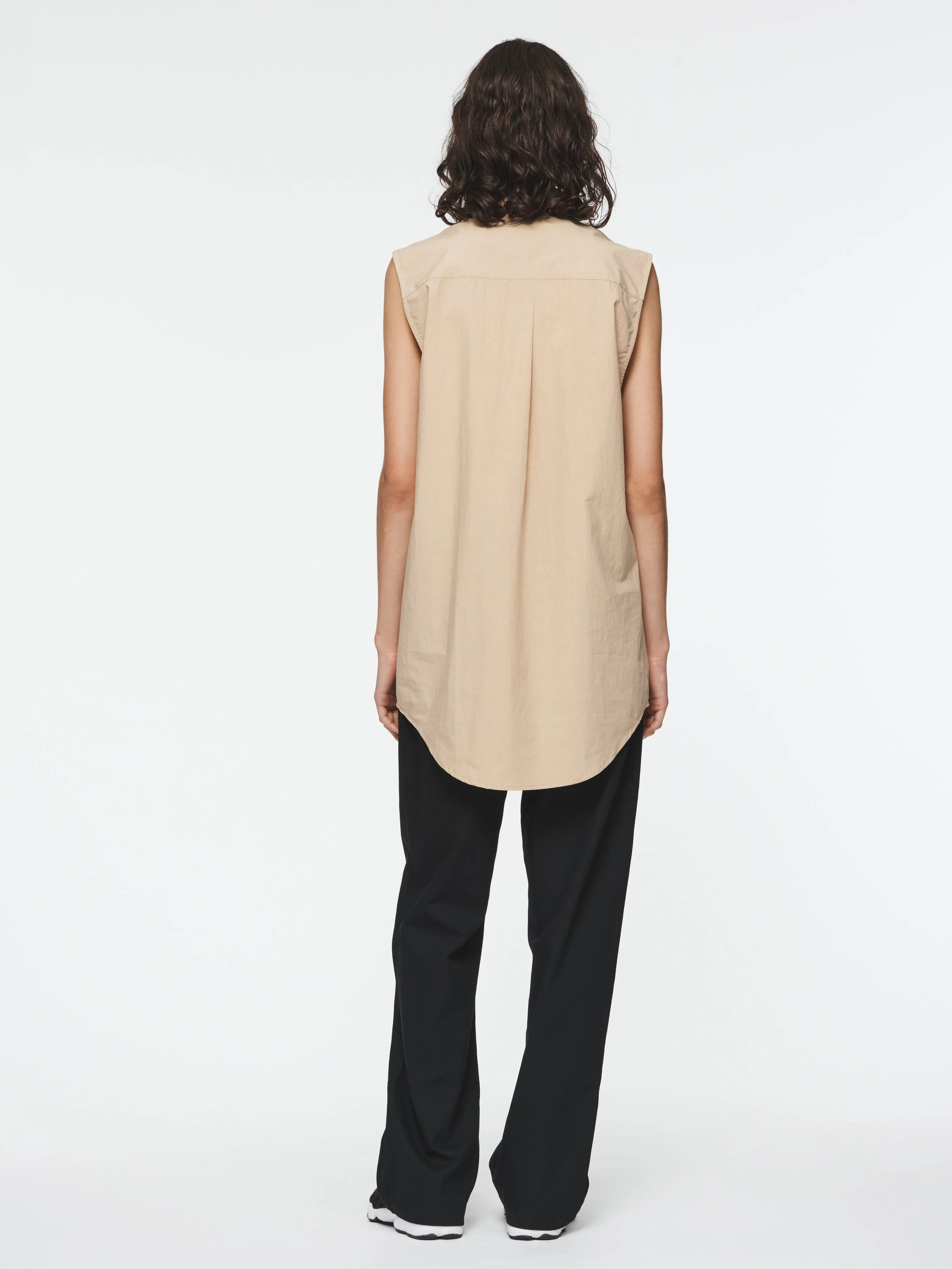 Sleeveless Buttondown Shirt in Nude sold by 6397 product image thumbnail 3