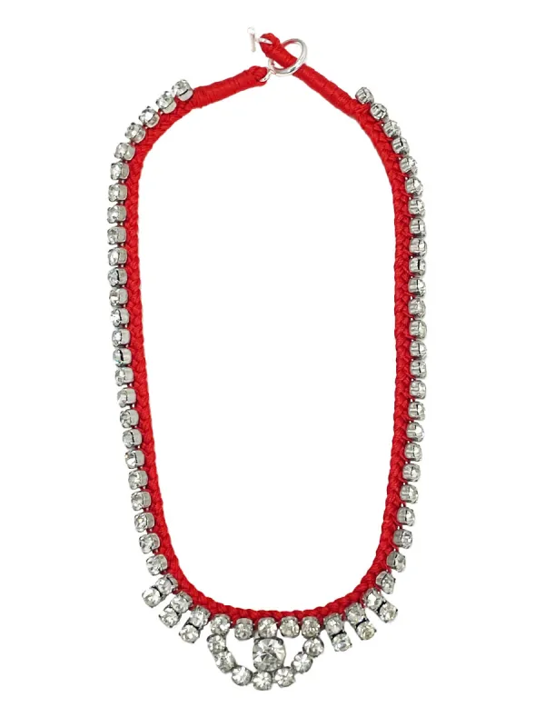 Alyssa Norton One-of-a-Kind Red Silk Choker made by 6397