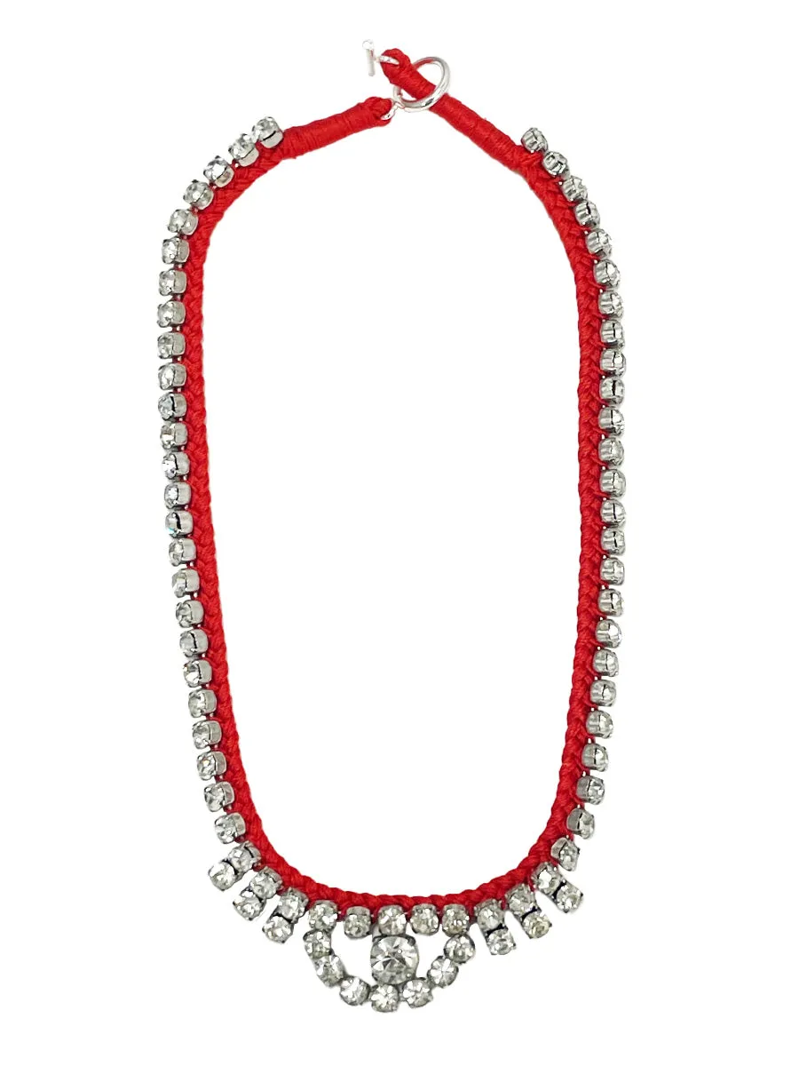 Alyssa Norton One-of-a-Kind Red Silk Choker sold by 6397