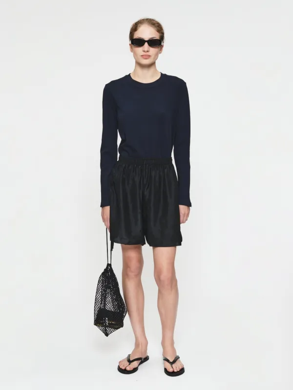 Embroidered Dot Boxers Black made by 6397