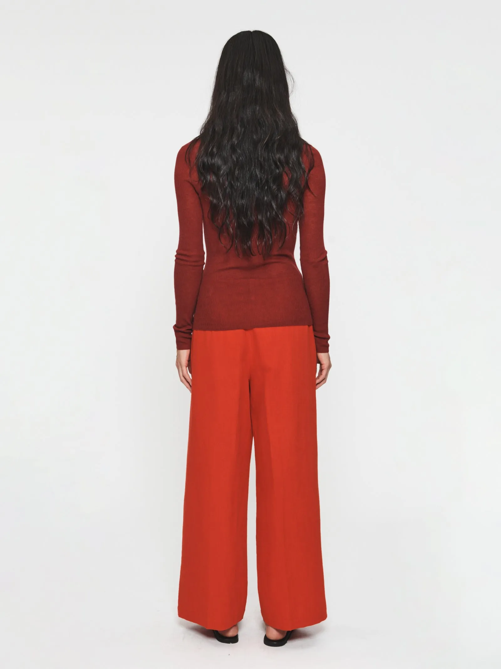 Skinny Rib V Cardigan Wine sold by 6397 product image thumbnail 3