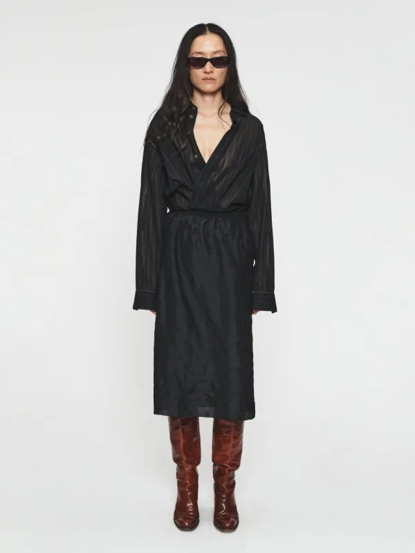 Embroidered Slip Skirt Black sold by 6397