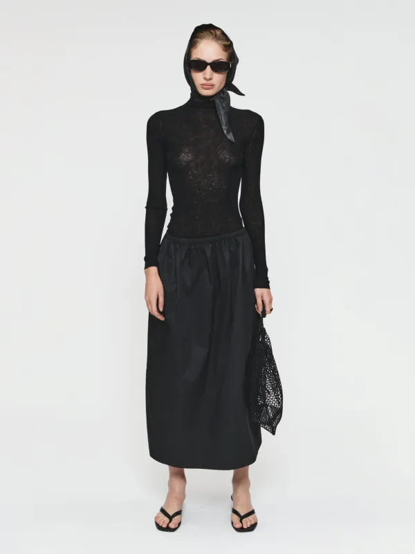 Gathered Skirt Black made by 6397