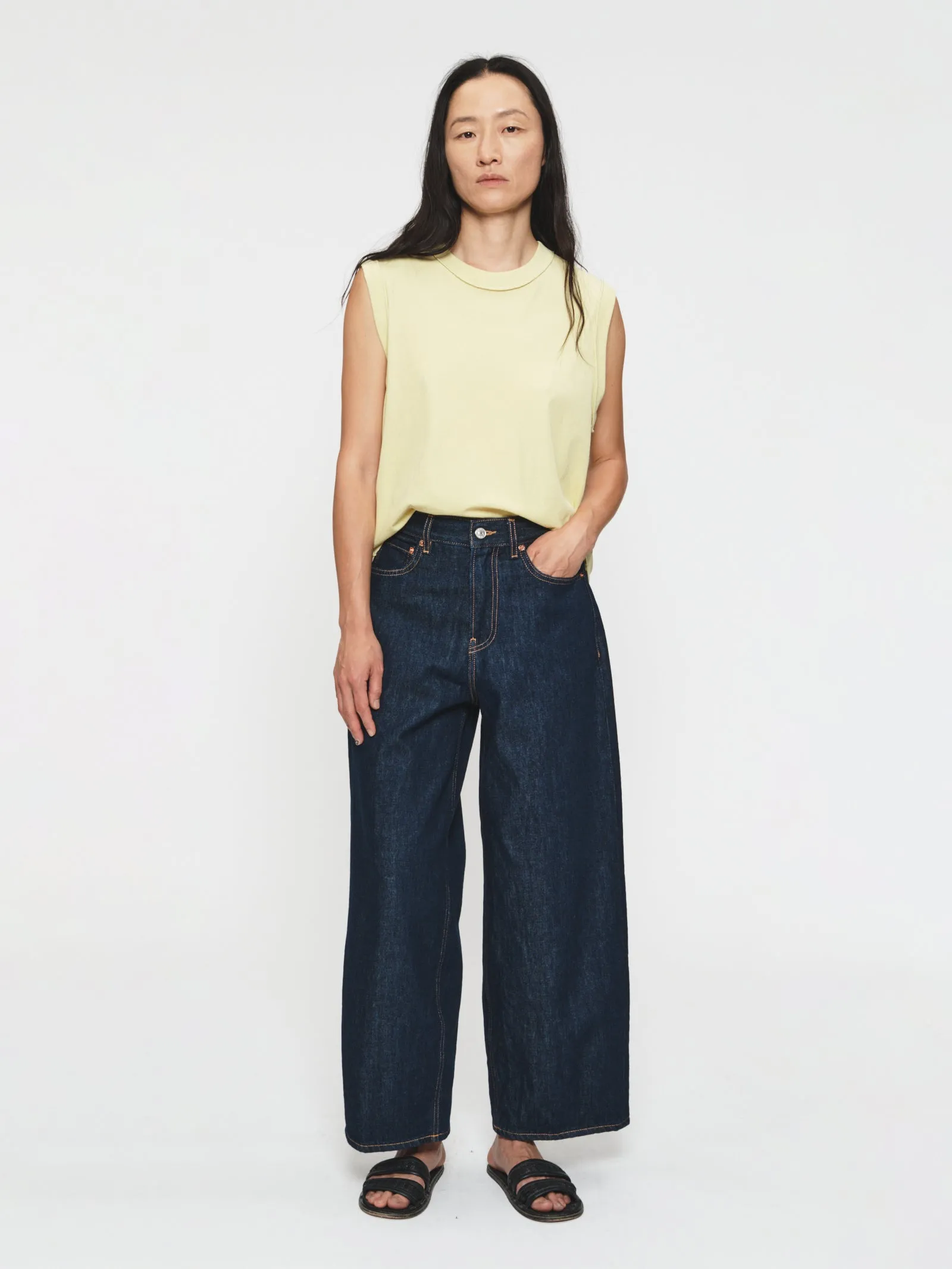 Cropped Roomy Jean Rinsed Raw sold by 6397