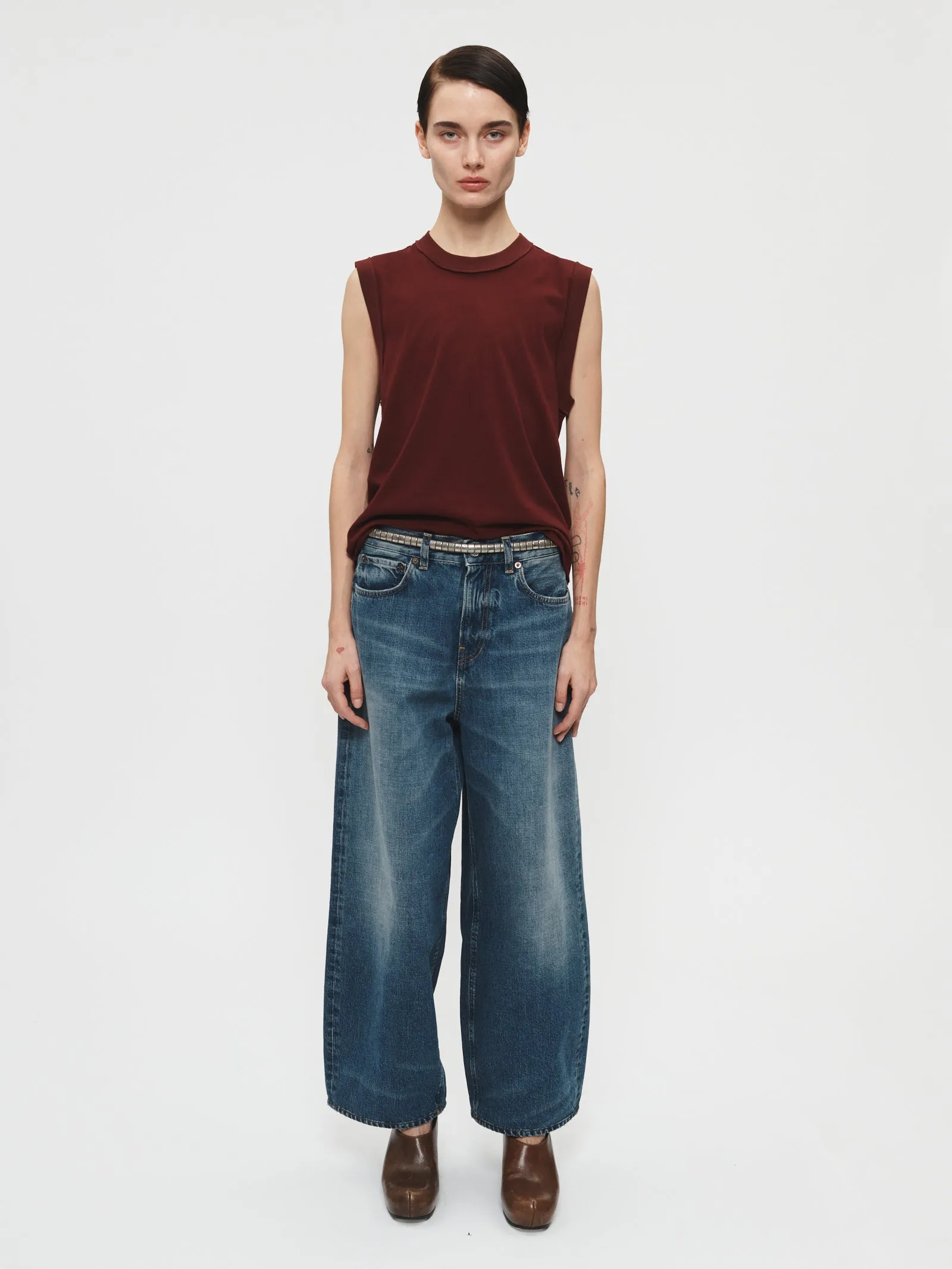 Cropped Roomy Jean Heirloom Blue sold by 6397