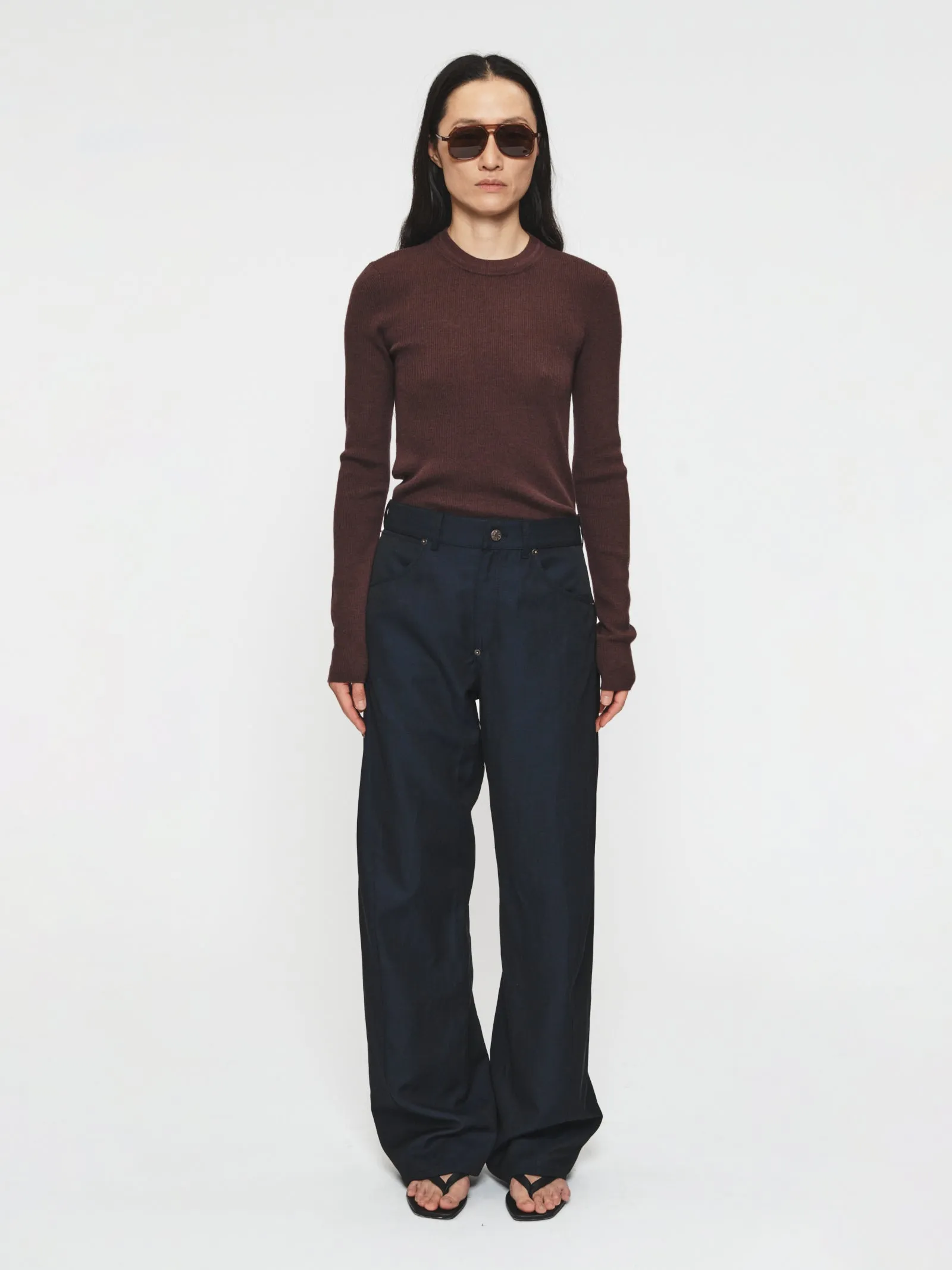 L/S Rib Crew Espresso sold by 6397