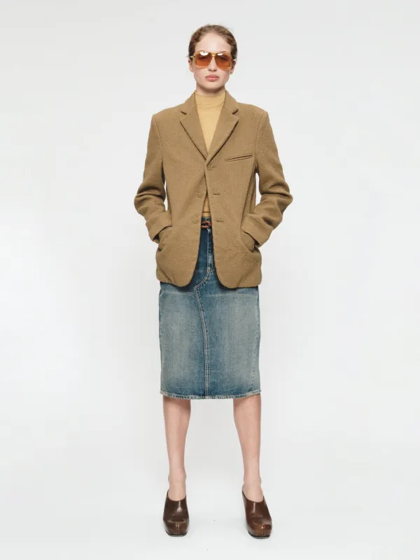 Boiled Pinstripe Blazer Hemp made by 6397