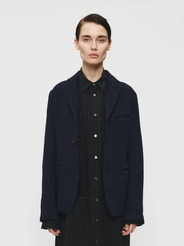 Boiled Pinstripe Blazer Ink made by 6397