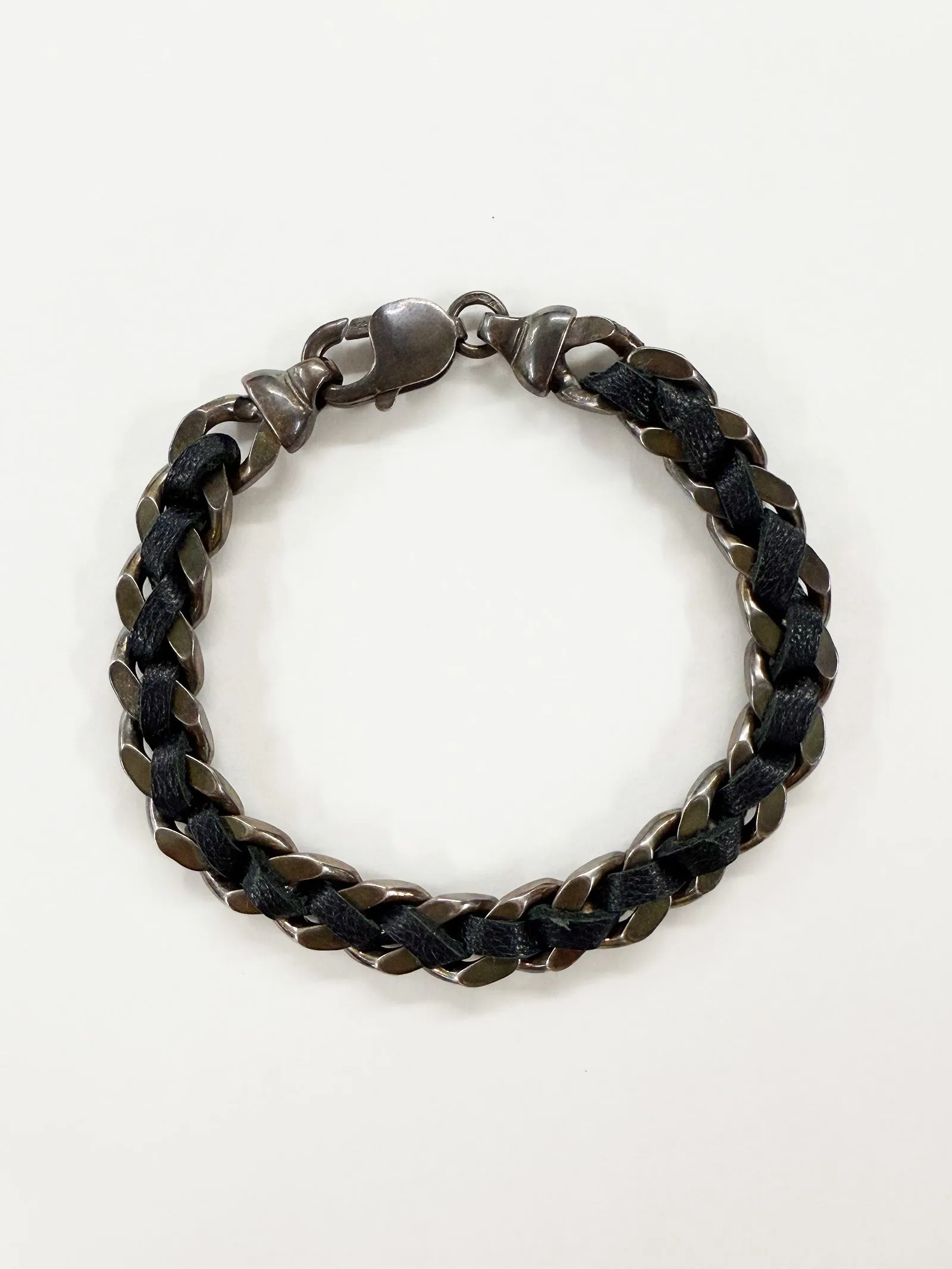 6397 x Alyssa Norton Black Leather Embroidered Bracelet sold by 6397