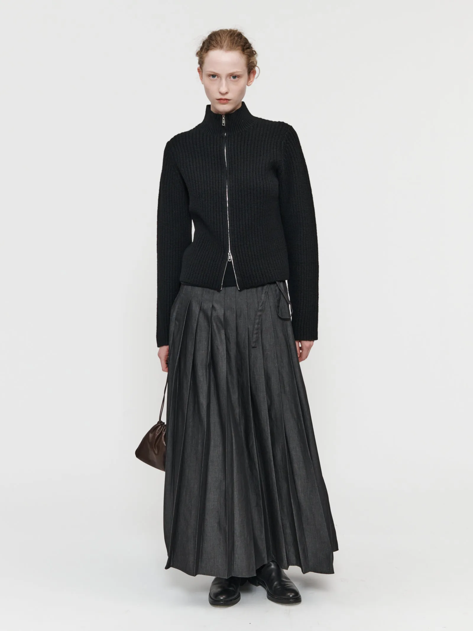 High Neck Zip Up Black sold by 6397