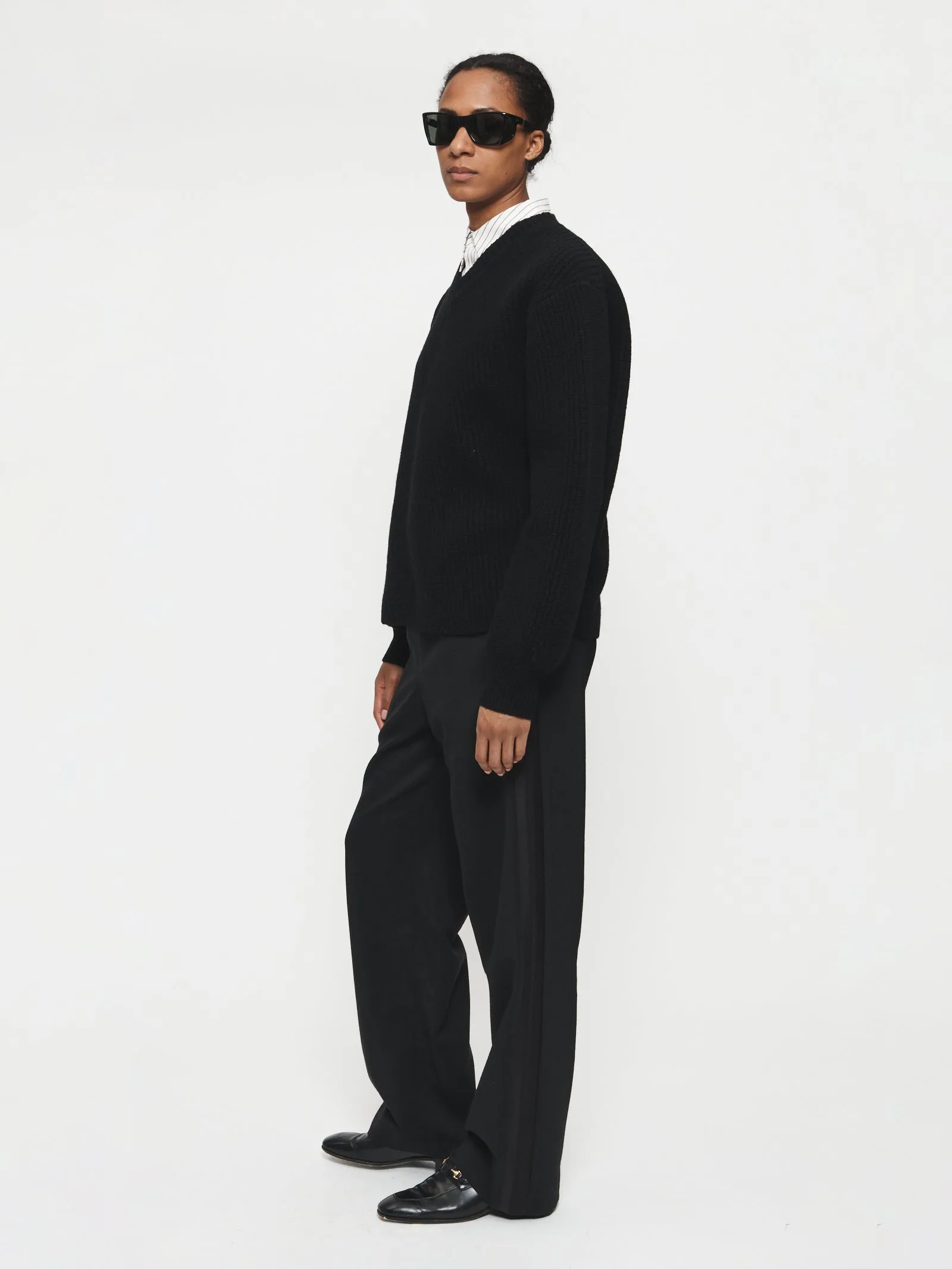 Angled Rib V-Neck Black sold by 6397 product image thumbnail 2