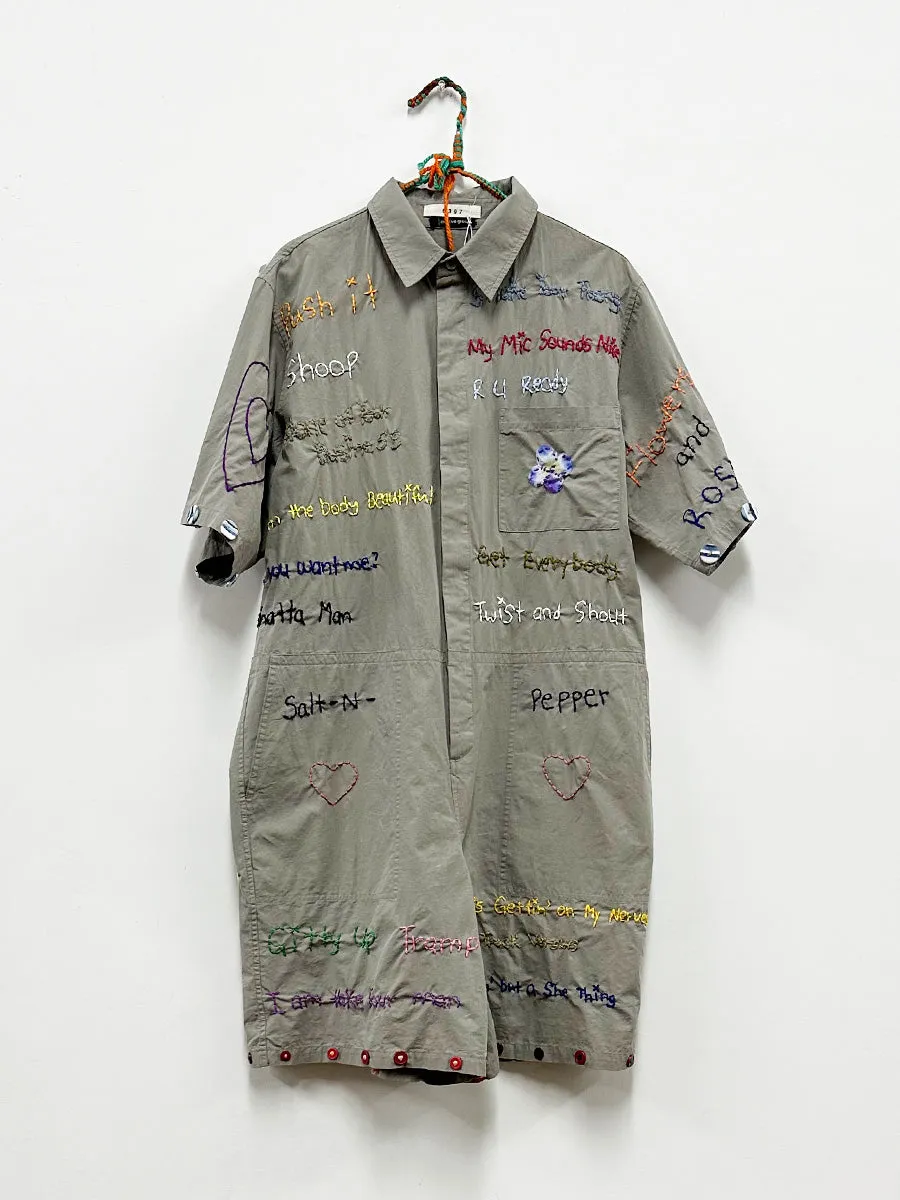 Christine Szeto Embroidered Short Coveralls sold by 6397