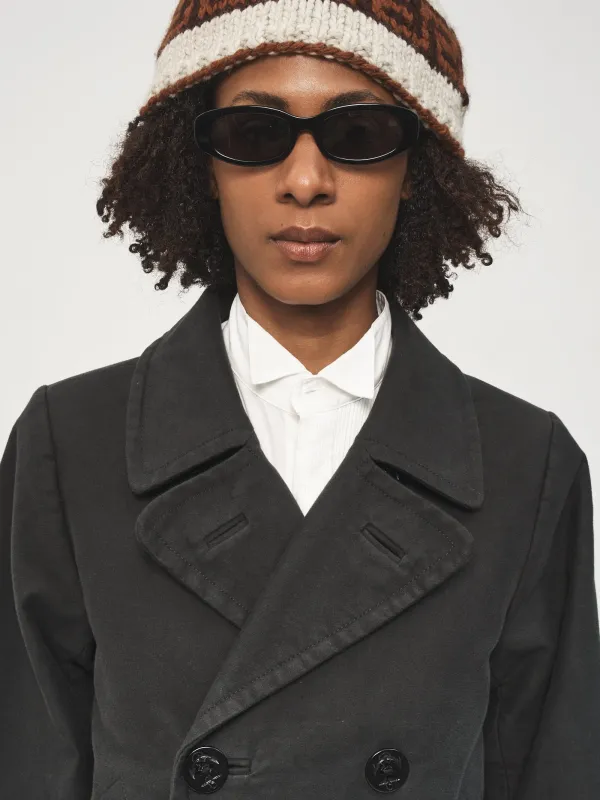 Long Peacoat Charcoal made by 6397