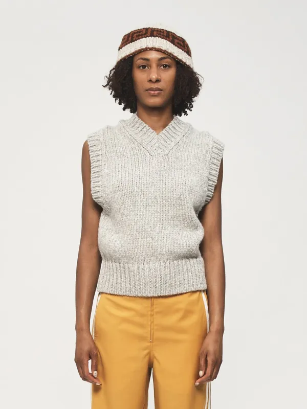 Hand Knit Vest Heather Grey sold by 6397