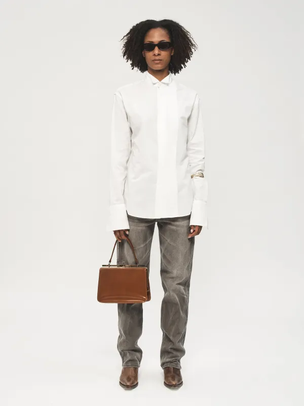 Micro Pleat Formal Shirt White made by 6397