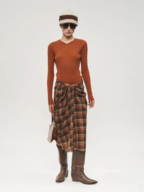 Draped Tartan Skirt sold by 6397