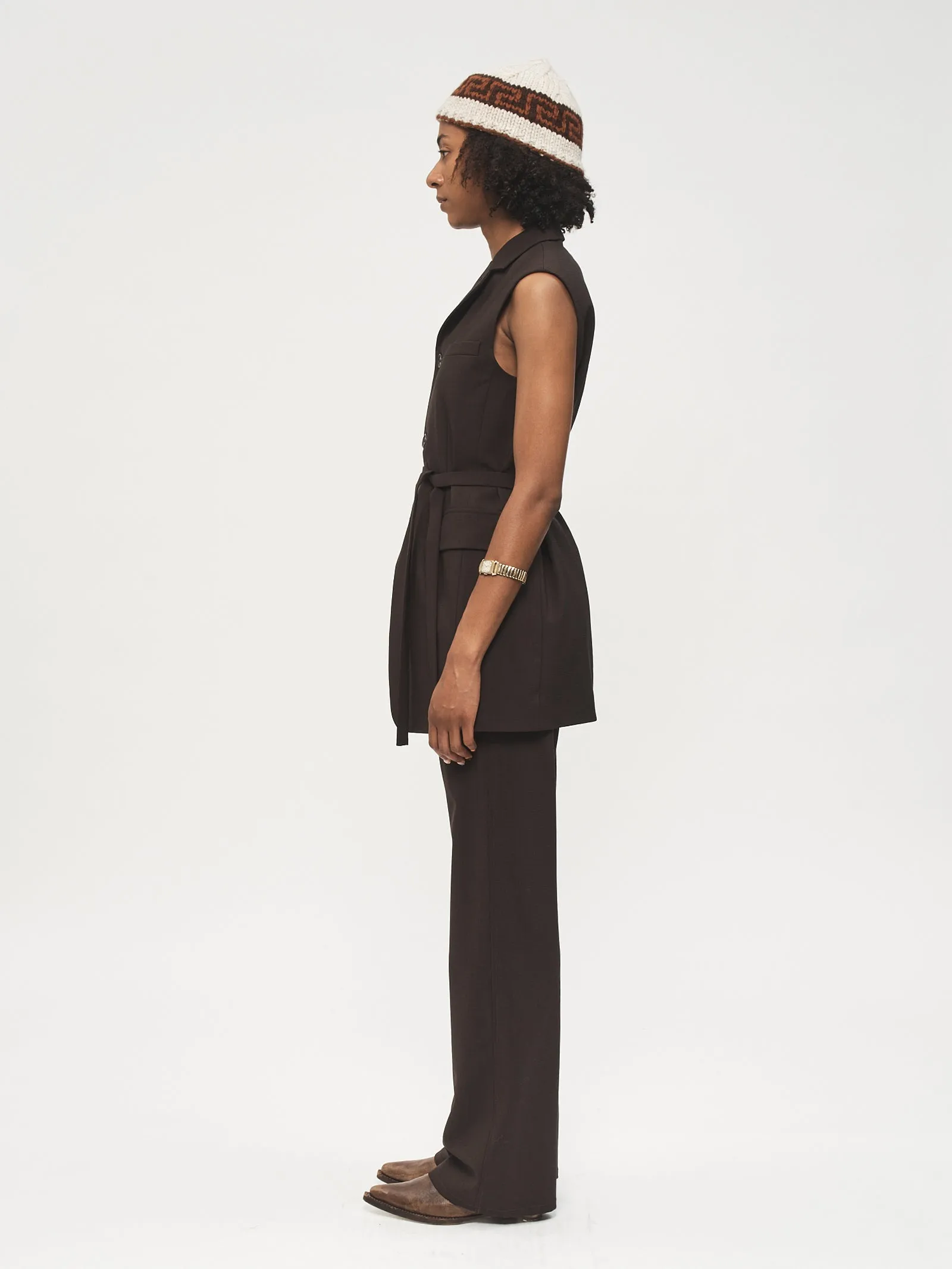 Sleeveless Blazer Brown sold by 6397 product image thumbnail 2