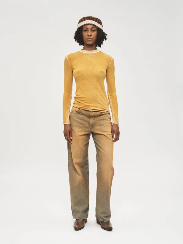 Printed L/S Crew Marigold made by 6397