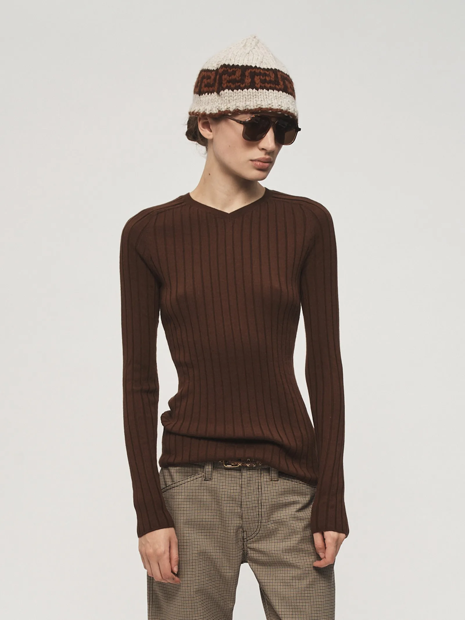 Ribbed High-V Brown sold by 6397