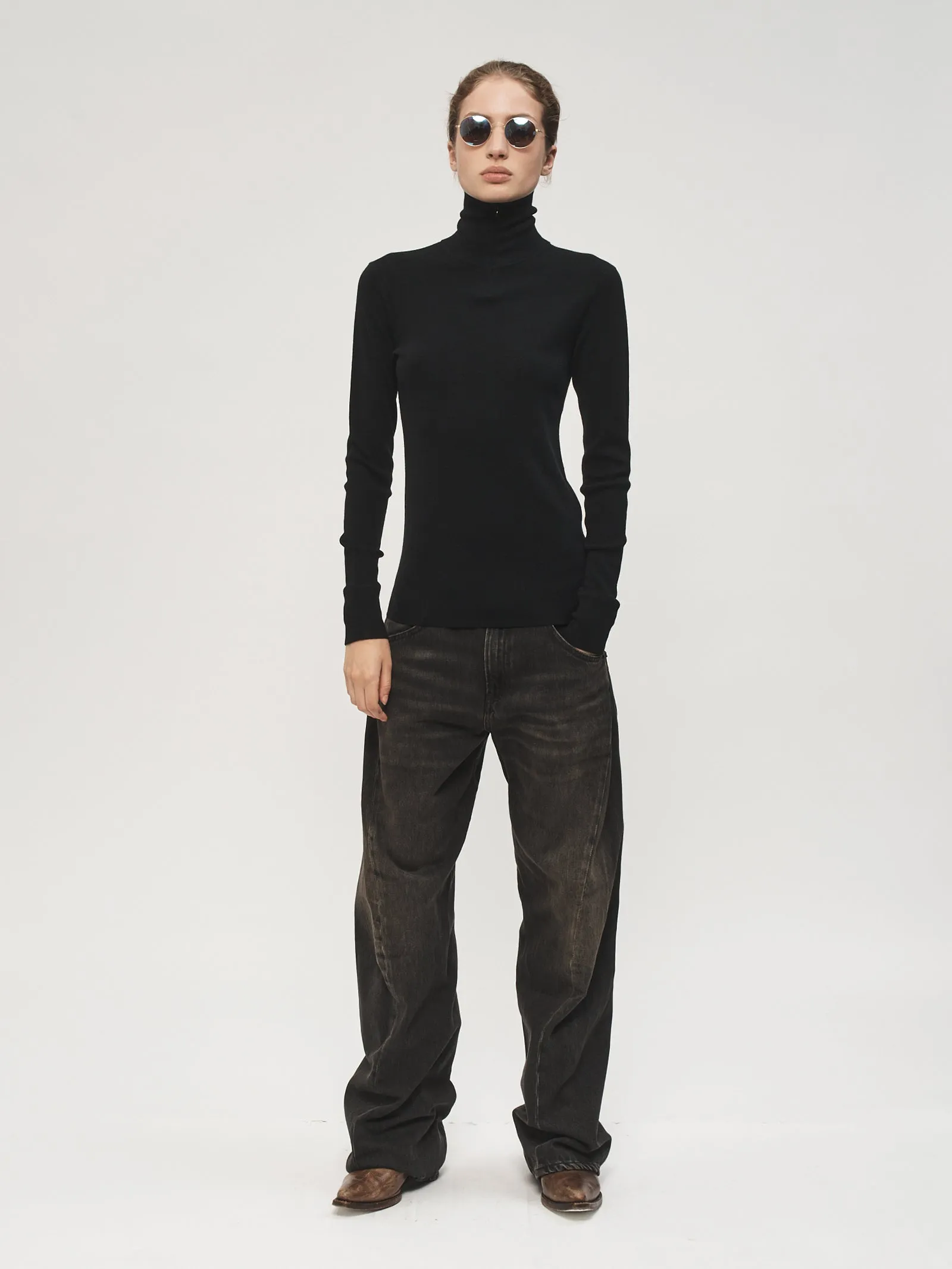 Quarter Zip Turtleneck Black sold by 6397