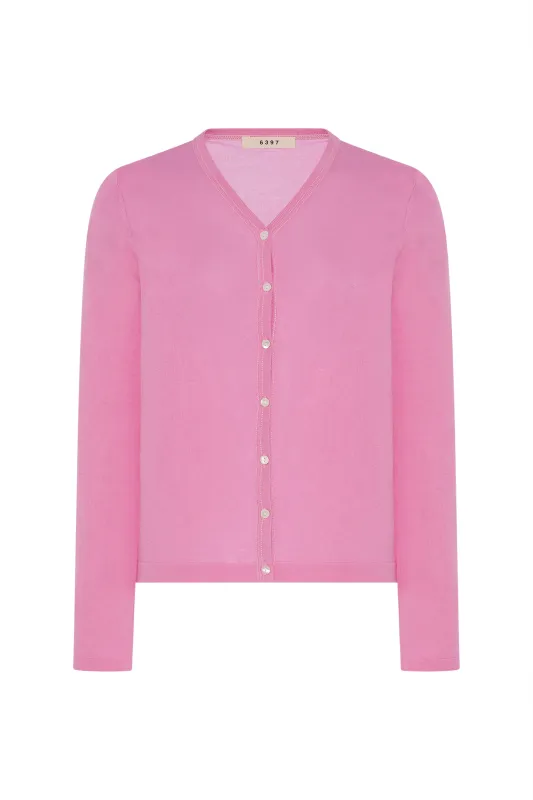 Contrast Stitch Cardigan Pink Panther made by 6397