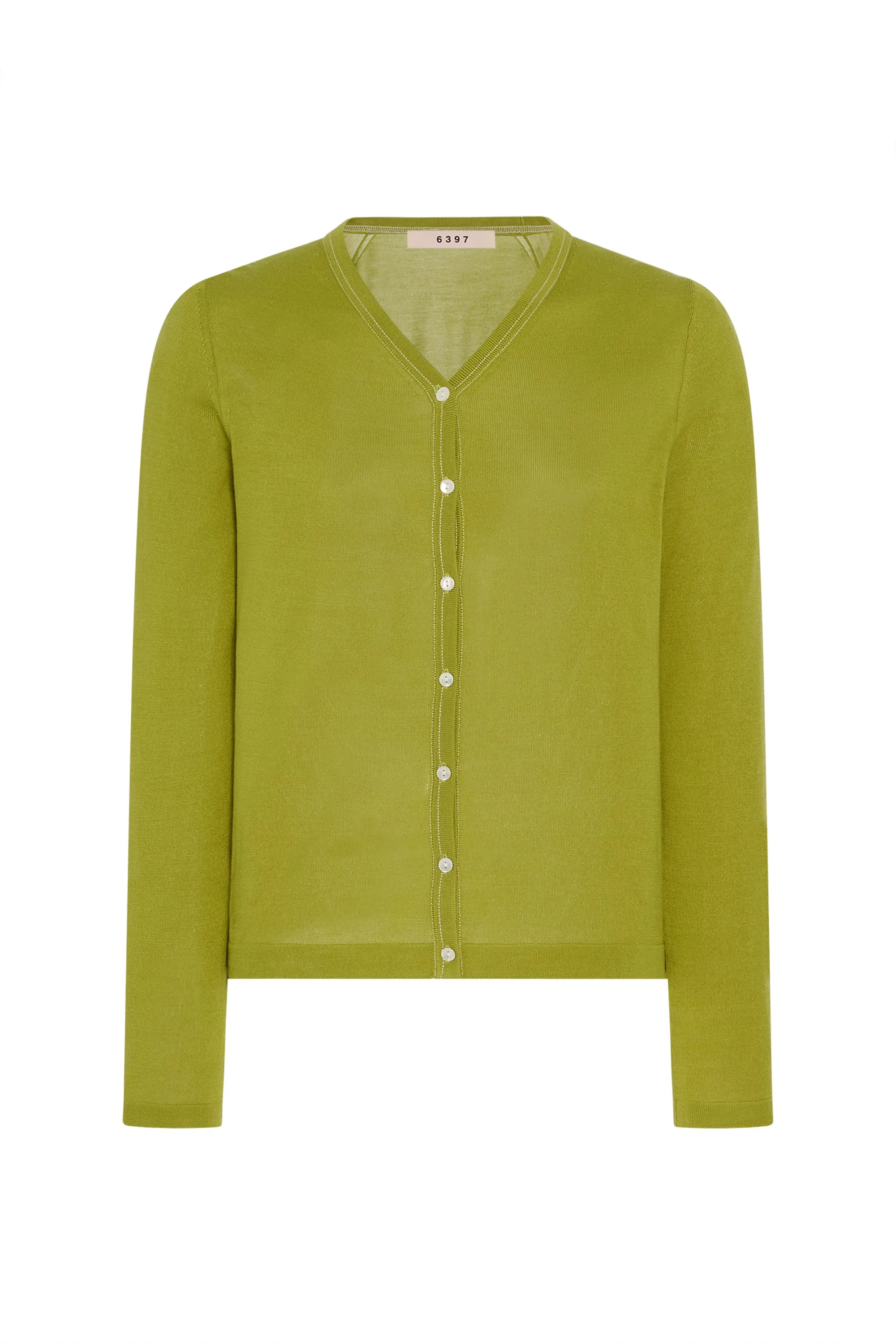 Contrast Stitch Cardigan Asparagus sold by 6397 product image thumbnail 4