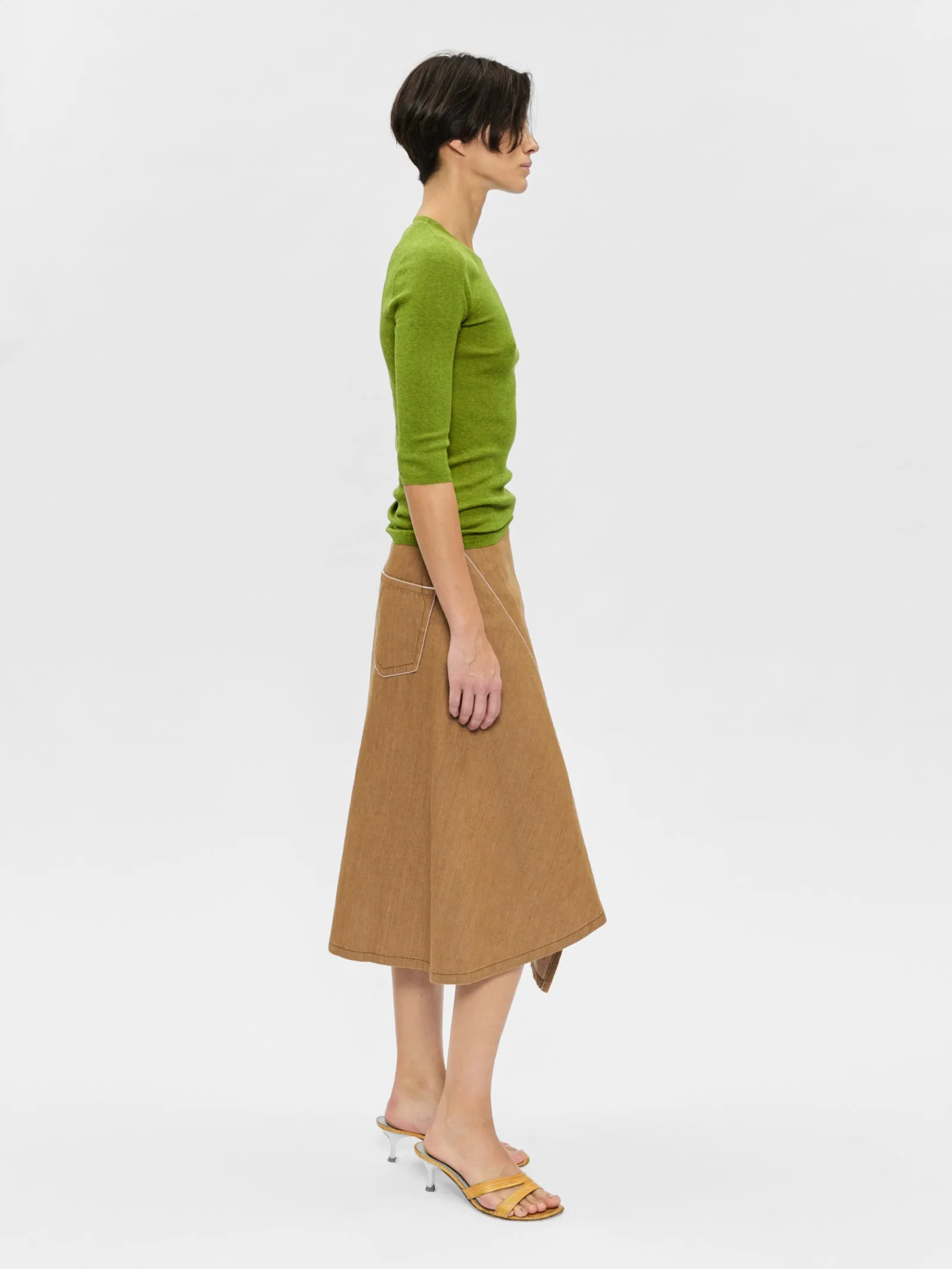 Diagonal Denim Skirt Tawny sold by 6397 product image thumbnail 2