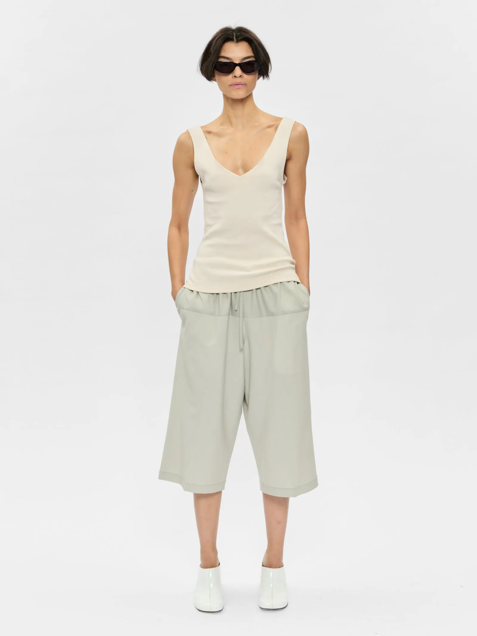 Ribbed V-Tank Oatmilk sold by 6397