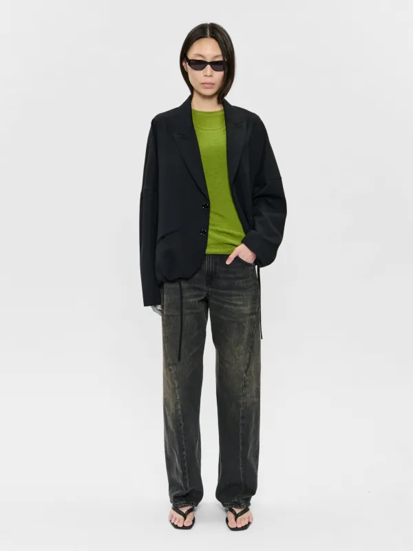 Relaxed Cardigan Blazer Jet made by 6397