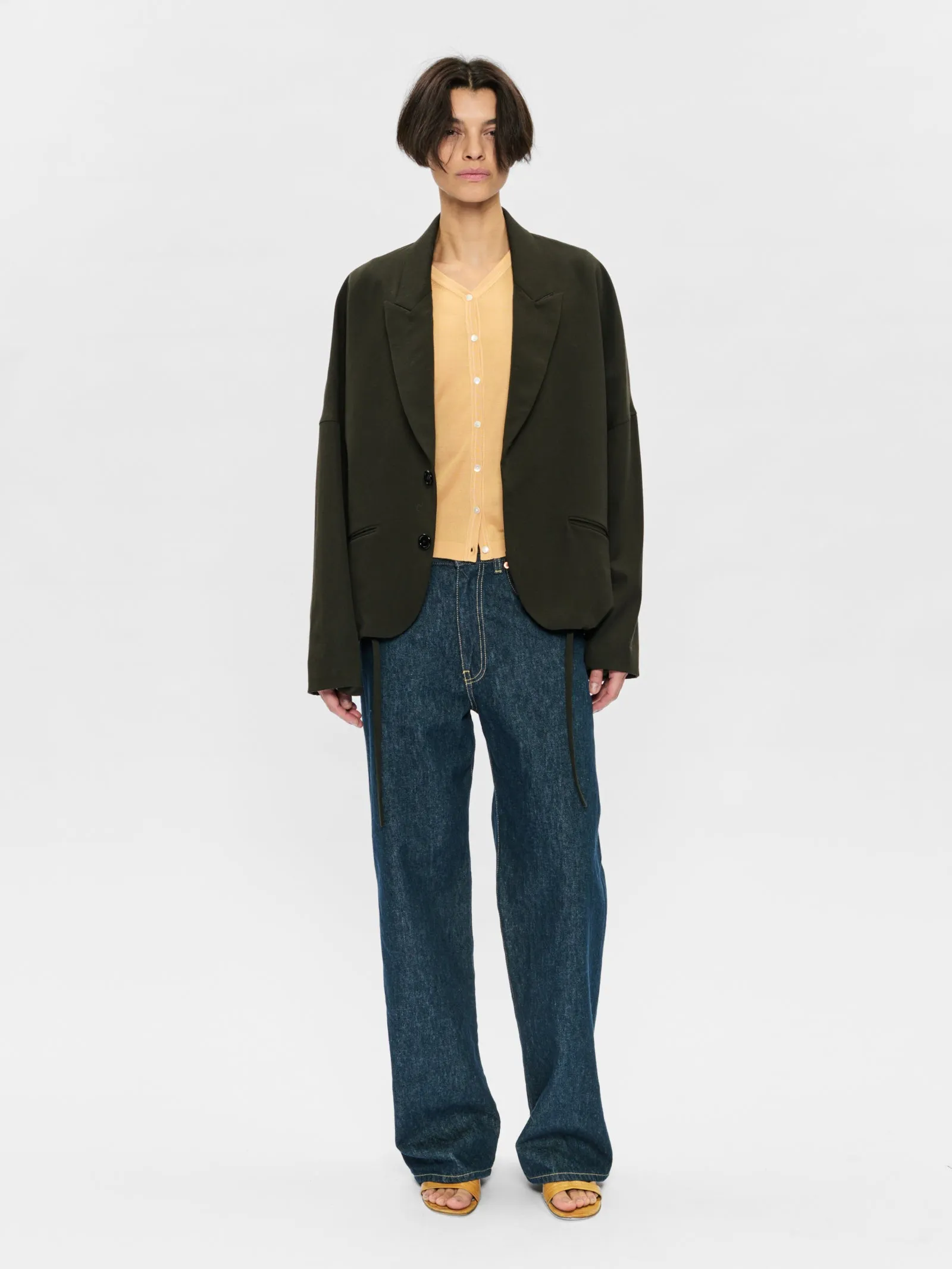 Relaxed Cardigan Blazer Army sold by 6397