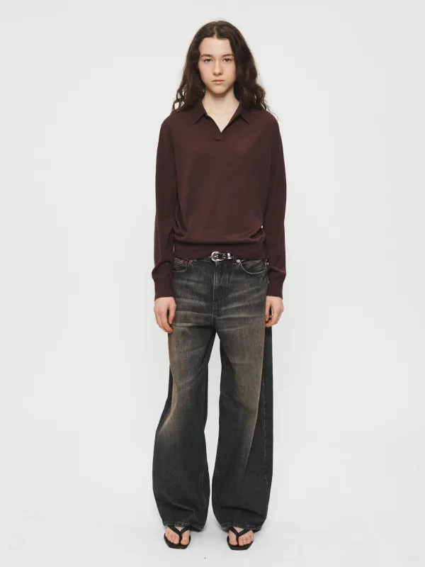 L/S Polo Espresso made by 6397