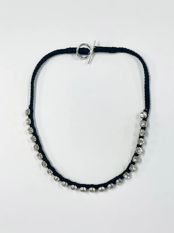 Alyssa Norton One-of-a-Kind Black Silk Choker made by 6397