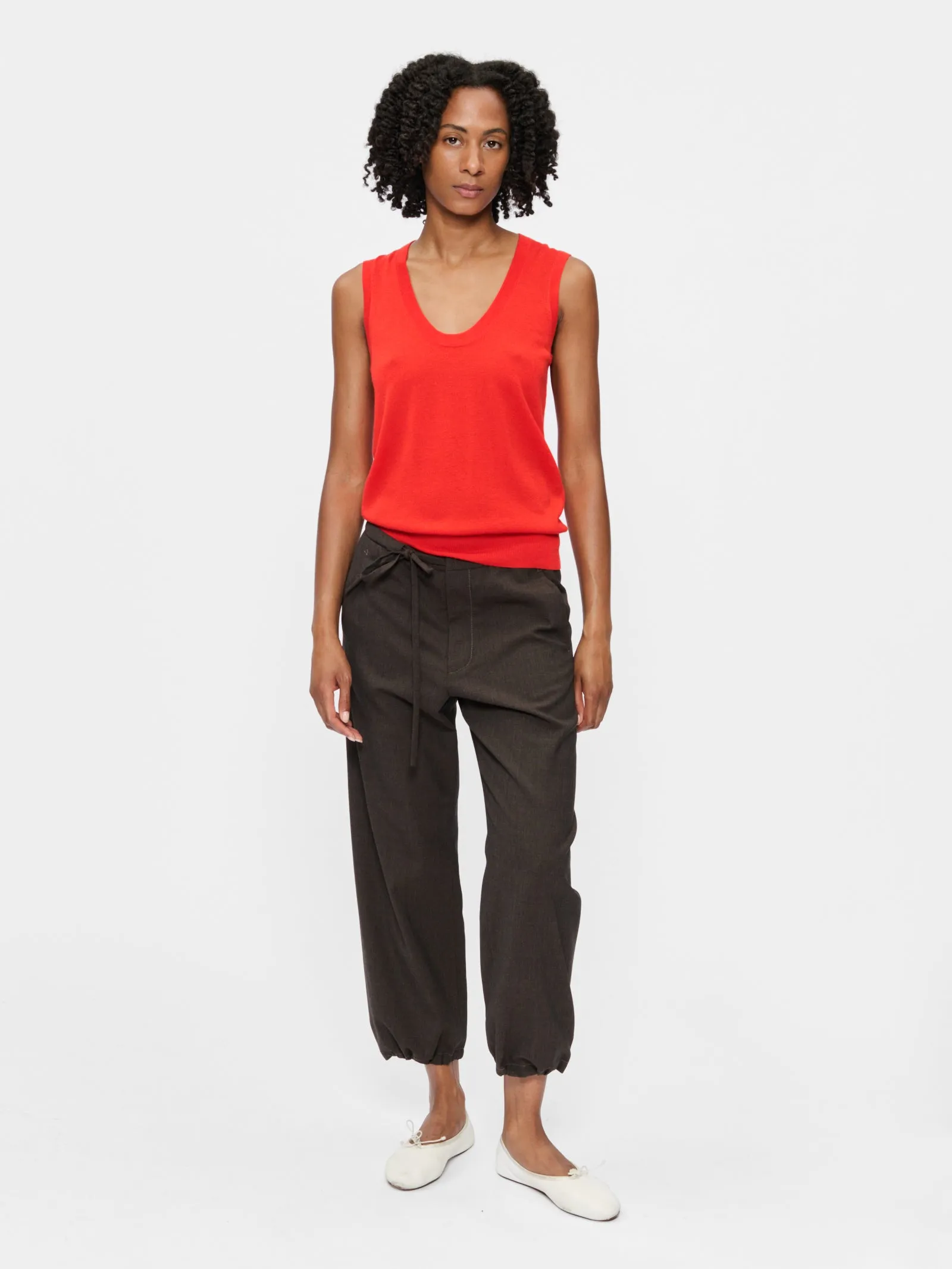 Scoop Neck Vest Orange Red sold by 6397