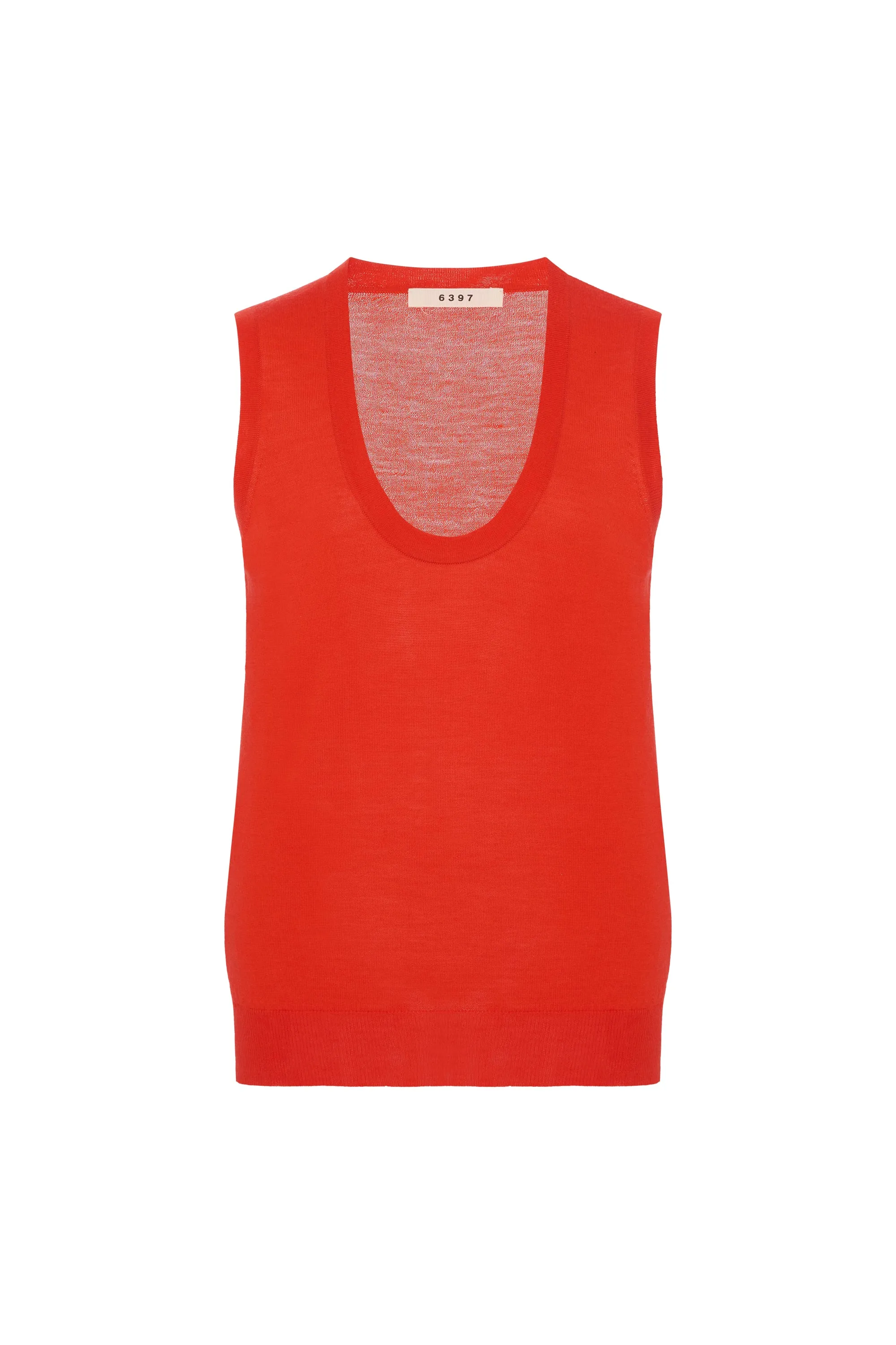 Scoop Neck Vest Orange Red sold by 6397 product image thumbnail 4