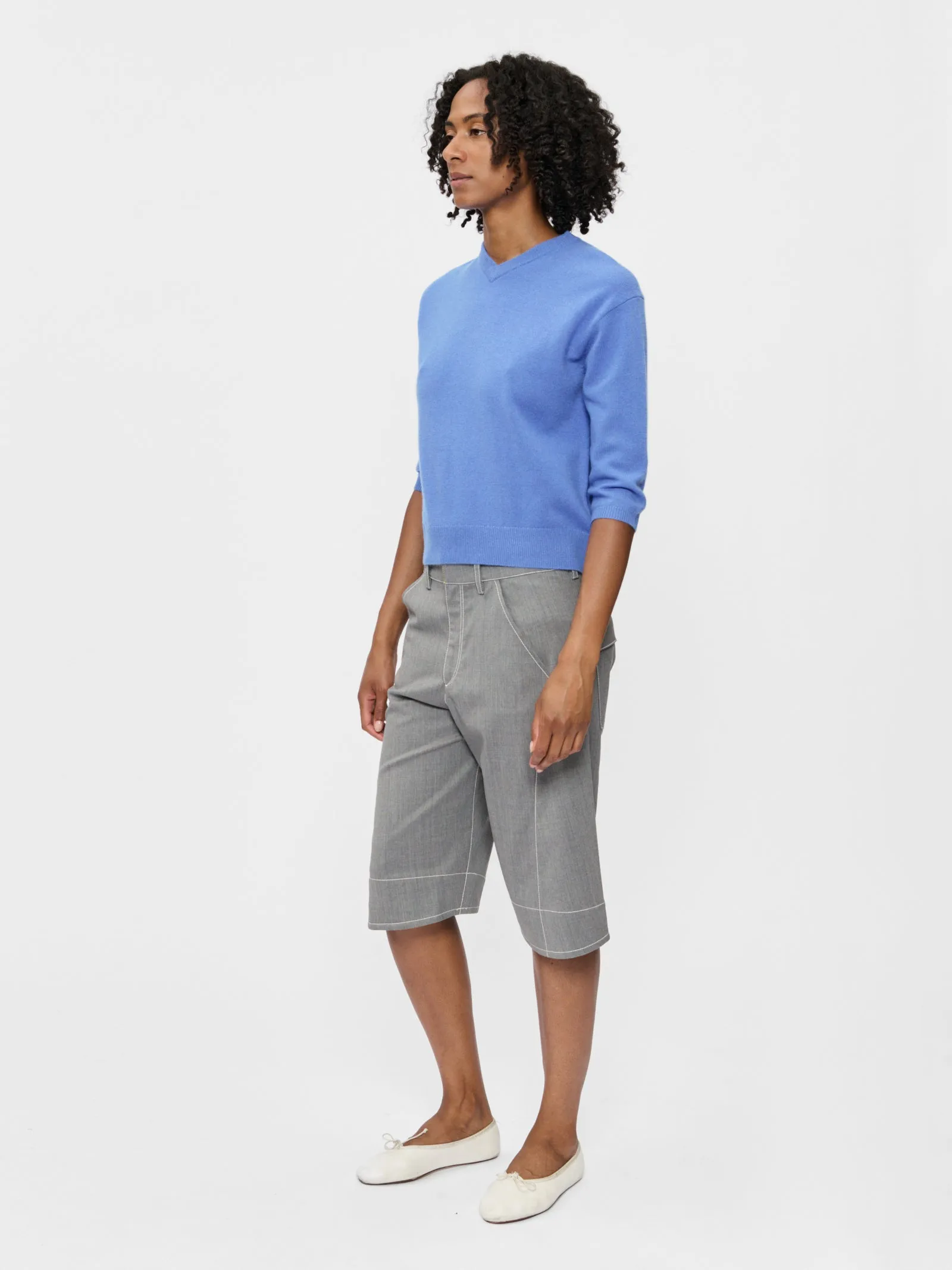 Elbow V Neck Cornflower sold by 6397 product image thumbnail 2