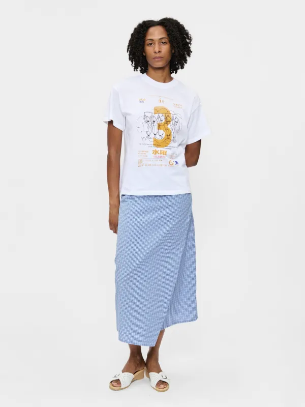 Draped Wrap Skirt French Blue made by 6397